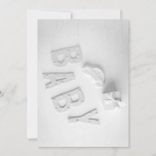 Invitation Nom Classique Personnaliser Baby Shower Marbre Bla