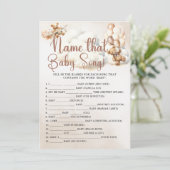 Invitation NOM DE CETTE CHANSON DE BÉBÉ Jeu de Baby Shower Ou (Debout devant)