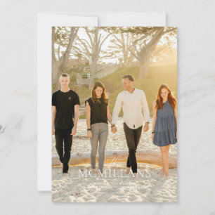 Invitation Nom de famille élégant Fleurs de Noël Fêtes