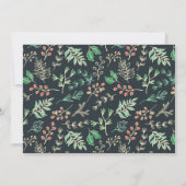 Invitation Nom de famille élégant Fleurs de Noël Fêtes de fin (Dos)