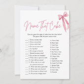 Invitation Nom De La Bow Rose Qui Cake Fête des mariées Jeu (Devant)