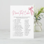 Invitation Nom De La Bow Rose Qui Cake Fête des mariées Jeu (Debout devant)