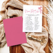 Invitation Nom De La Bow Rose Qui Cake Fête des mariées Jeu