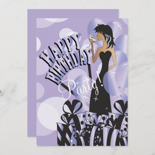 Invitation Nom | de la fille | do-it-yourself de diva de (Devant / Derrière)