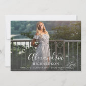 Invitation Nom de la méthode de script Diplôme photo - Nom LG (Devant)