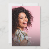 Invitation Nom de la méthode de script Photo Graduation Party (Devant)