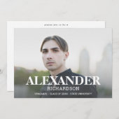 Invitation Nom de la morue Photo Graduation Party (Devant / Derrière)