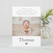 Invitation Nom de la photo Anniversaire de fête Coeur (Debout devant)