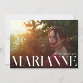 Invitation Nom de la série volumineuse Diplôme photo (Devant)