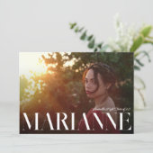 Invitation Nom de la série volumineuse Diplôme photo (Debout devant)