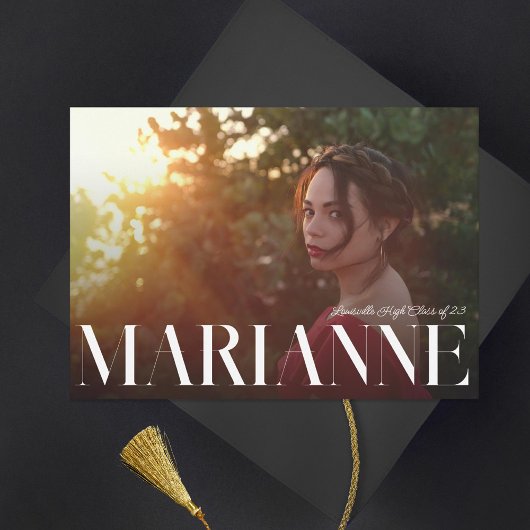 Invitation Nom de la série volumineuse Diplôme photo