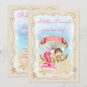 Invitation Nom de la sirène princesse sur le Baby shower de c