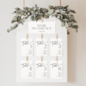 Invitation Nom de la table de Fête des mariées noire et blanc