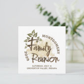 Invitation Nom de l'arbre du script de réunion de famille Wat (Debout devant)