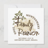 Invitation Nom de l'arbre du script de réunion de famille Wat (Devant)