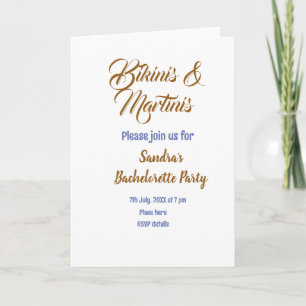 Invitation nom de l'enterrement de vie de jeune fille bikinis