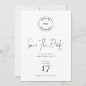 Invitation Nom de l'entreprise Logo Fête de Noël Enregistrer (Devant)