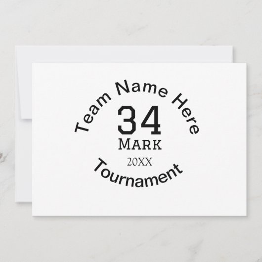 Invitation nom de l'équipe ici ajouter le nom du tournoi anné (Devant)