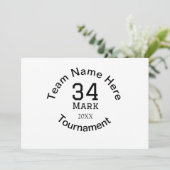 Invitation nom de l'équipe ici ajouter le nom du tournoi anné (Debout devant)