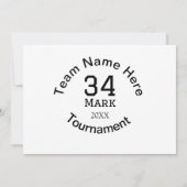 Invitation nom de l'équipe ici ajouter le nom du tournoi anné (Dos)