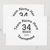 Invitation nom de l'équipe ici ajouter le nom du tournoi anné (Devant / Derrière)