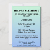 Invitation Nom de l'événement Lieu Sport Thème Volley-ball (Dos)