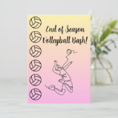 Invitation Nom de l'événement Lieu Sport Thème Volley-ball  (Debout devant)