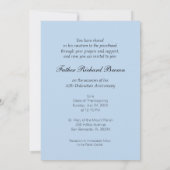 Invitation Nom de l'invitation+25e anniversaire de l'ordre du (Dos)