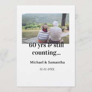 Invitation nom de photo d'anniversaire de 60 ans toujours en