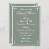 Invitation Nom de script rustique simple RSVP Fête des mariée (Devant / Derrière)