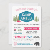 Invitation Nom du camp personnalisé unique Anniversaire Fête  (Devant)
