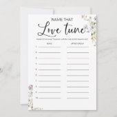 Invitation Nom du jeu de Fête des mariées de Fleur sauvage d' (Devant)