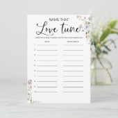 Invitation Nom du jeu de Fête des mariées de Fleur sauvage d' (Debout devant)