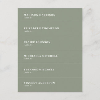 Invitation Nom du Mariage vert Sage do-it-yourself