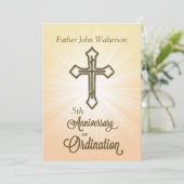 Invitation Nom et année personnalisés, 5e, Anniversaire de l' (Debout devant)