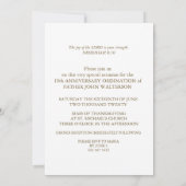 Invitation Nom et année personnalisés, 70e, Anniversaire de l (Dos)