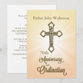 Invitation Nom et année personnalisés, 70e, Anniversaire de l (Devant / Derrière)