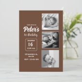 Invitation Nom Et Photo Anniversaire (Debout devant)