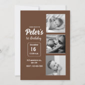 Invitation Nom et photo de fête d'anniversaire (Devant)
