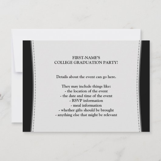 Invitation Nom fait sur commande, texte d'arc-en-ciel, partie (Dos)