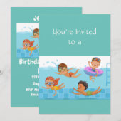 Invitation Nom personnalisé Anniversaire de la fête de natati (Devant / Derrière)