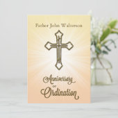 Invitation Nom personnalisé, Anniversaire de l'ordination, In (Debout devant)