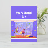 Invitation Nom personnalisé Anniversaire Escalade Rock Annive (Debout devant)