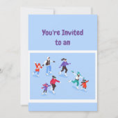 Invitation Nom personnalisé Anniversaire Patinage sur glace A (Devant)