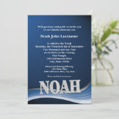 Invitation Nom personnalisé Bar Mitzvah Noah (Debout devant)