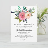 Invitation Nom personnalisé Boho Bouquet Fête des mariées Pho (Debout devant)