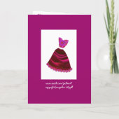 Invitation NOM PERSONNALISÉ Bridesmaid MAGENTA & RUBY RED Gow (Dos)