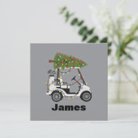 Nom personnalisé golfeur Noël chariot de golf Xmas