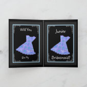 Invitation NOM PERSONNALISÉ Junior Bridesmaid PERWINKLE BLEU  (Intérieur)