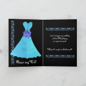 Invitation (Nom personnalisé) JUNIOR BRIDESMAID PURPLE Gown (Intérieur)